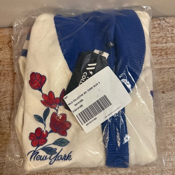 NWT The Wild Collective x Anthropologie NY Giants Cardigan